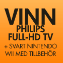 Vinn en Philips Full-hd TV och en svart Nintendo Wii