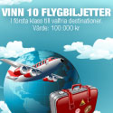 Flyg 10 gånger till valfri destination - utan att betala! 