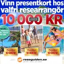 Vinn en resa värde 10 000 kr hos valfri researrangör