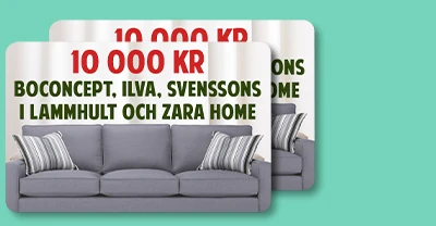 Vinn 10 000 kr möbler