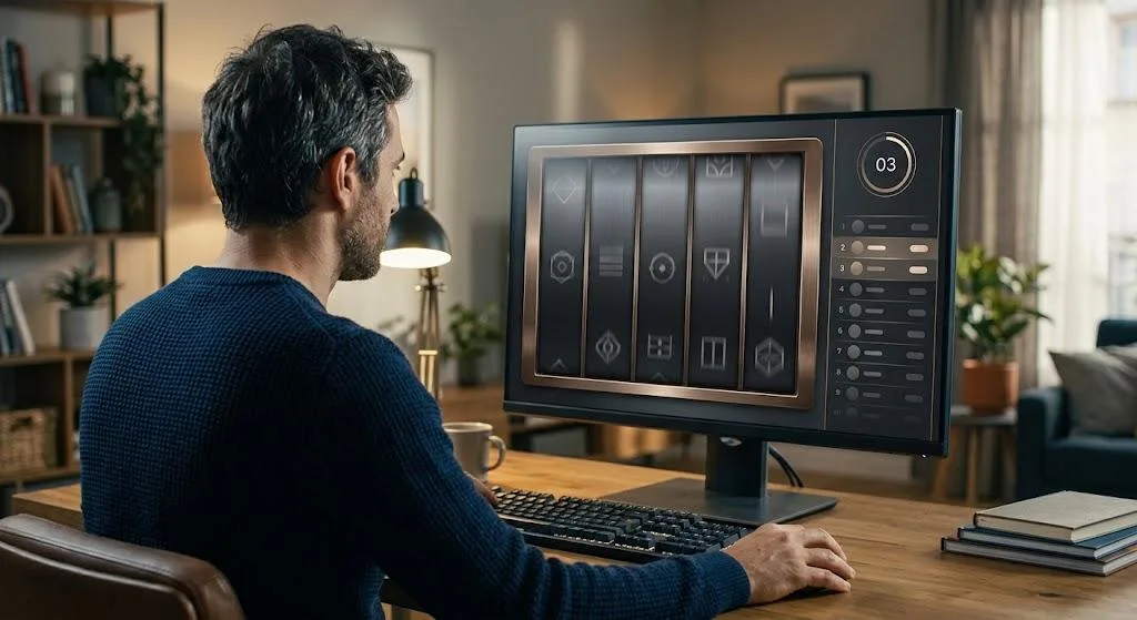 Spelautomat med nedräkning och topplista på skärmen
